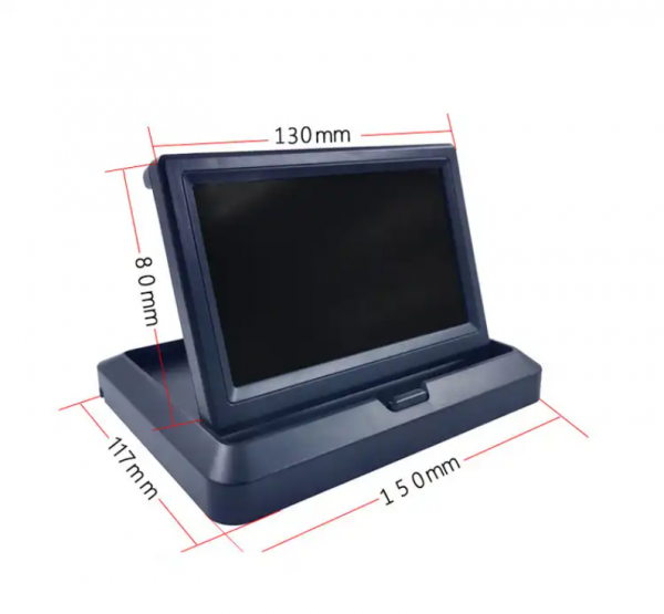 Klappbarer 5" Monitor mit 2 x Video Eingang